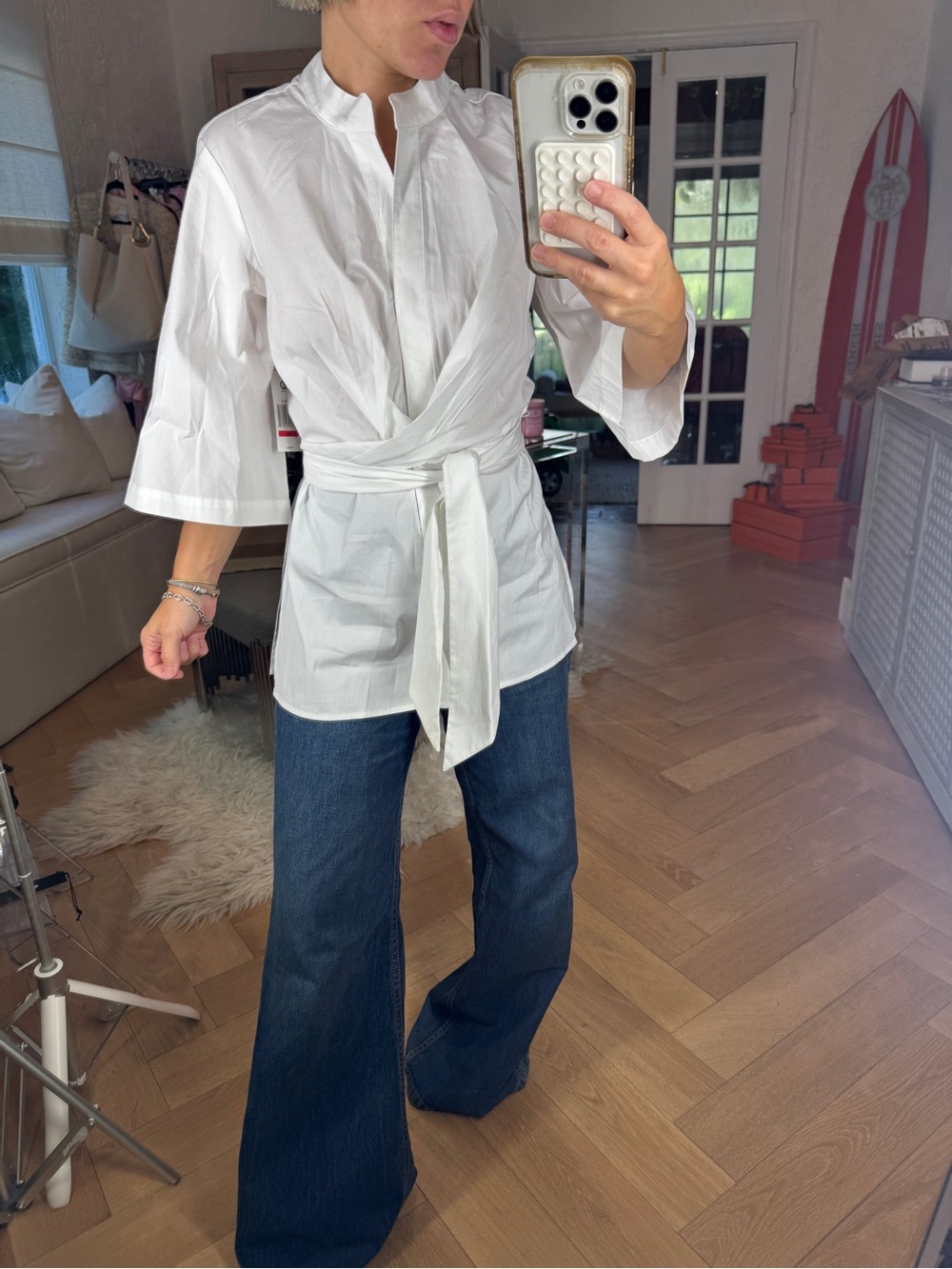 Women's white blouse